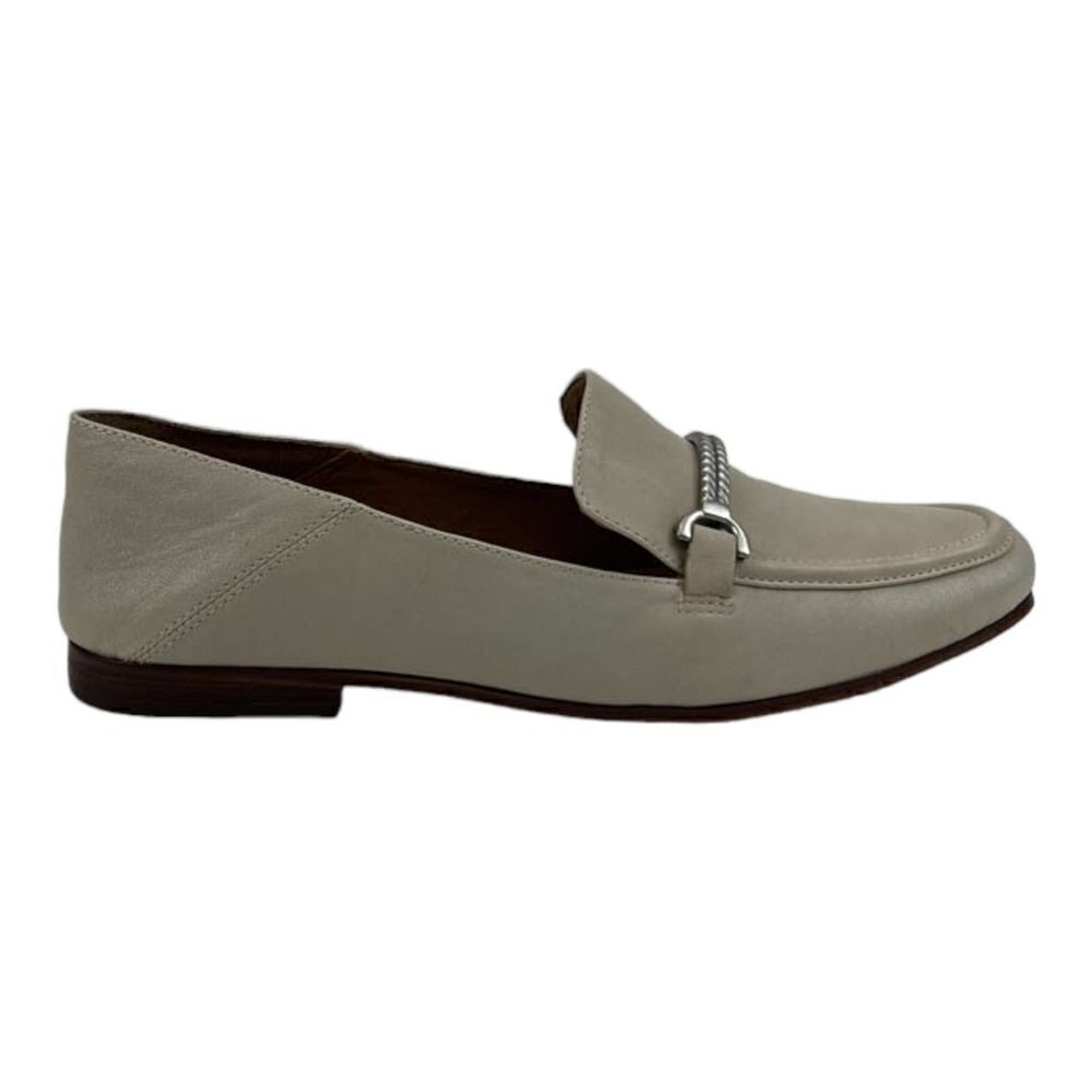 New Women Patricia Nash Fia Gray Bone Leather Closed Toe Loafers US 10 / EU 40 - Picture 7 of 9
